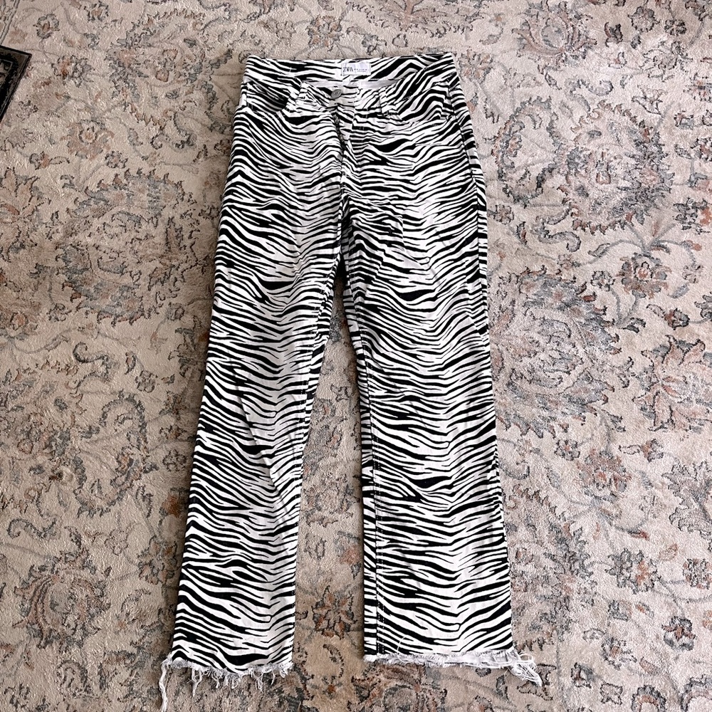 Zebra Print Jeans